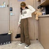 Girls' hooded sweatshirt and work pants set, children's fashionable spring and autumn Internet celebrity casual loose sports two-piece set, cross-border Specification image
